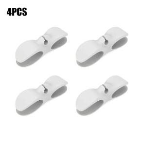 

4pcs Silicone Cord Winder Holder Power Cord Organizer Clip Self Adhesive Cable Wire Fixer for Air Fryer Coffee Machine белый