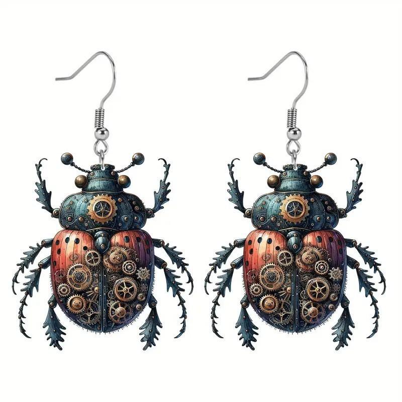 

Модні сережки-краплі для жіночих прикрас червоний