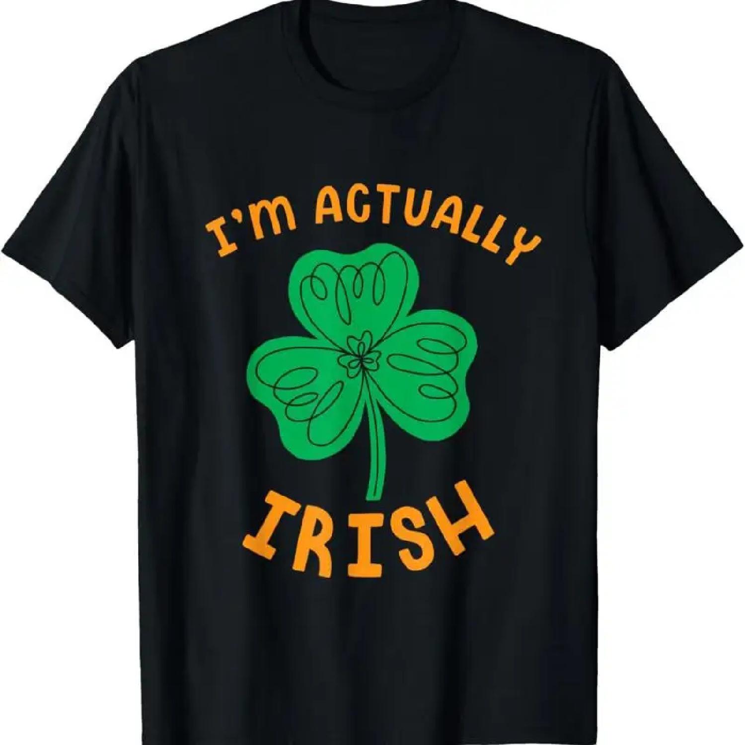 I m Actually Irish T Shirt St Paddy s Day Shamrock XXXXXL разноцветный