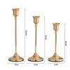 Vintage Elegant Metal and Aluminum Set of 3 Tabletop Candle Holders, Suitable for Wedding Anniversary, Home and Hotel Decoration