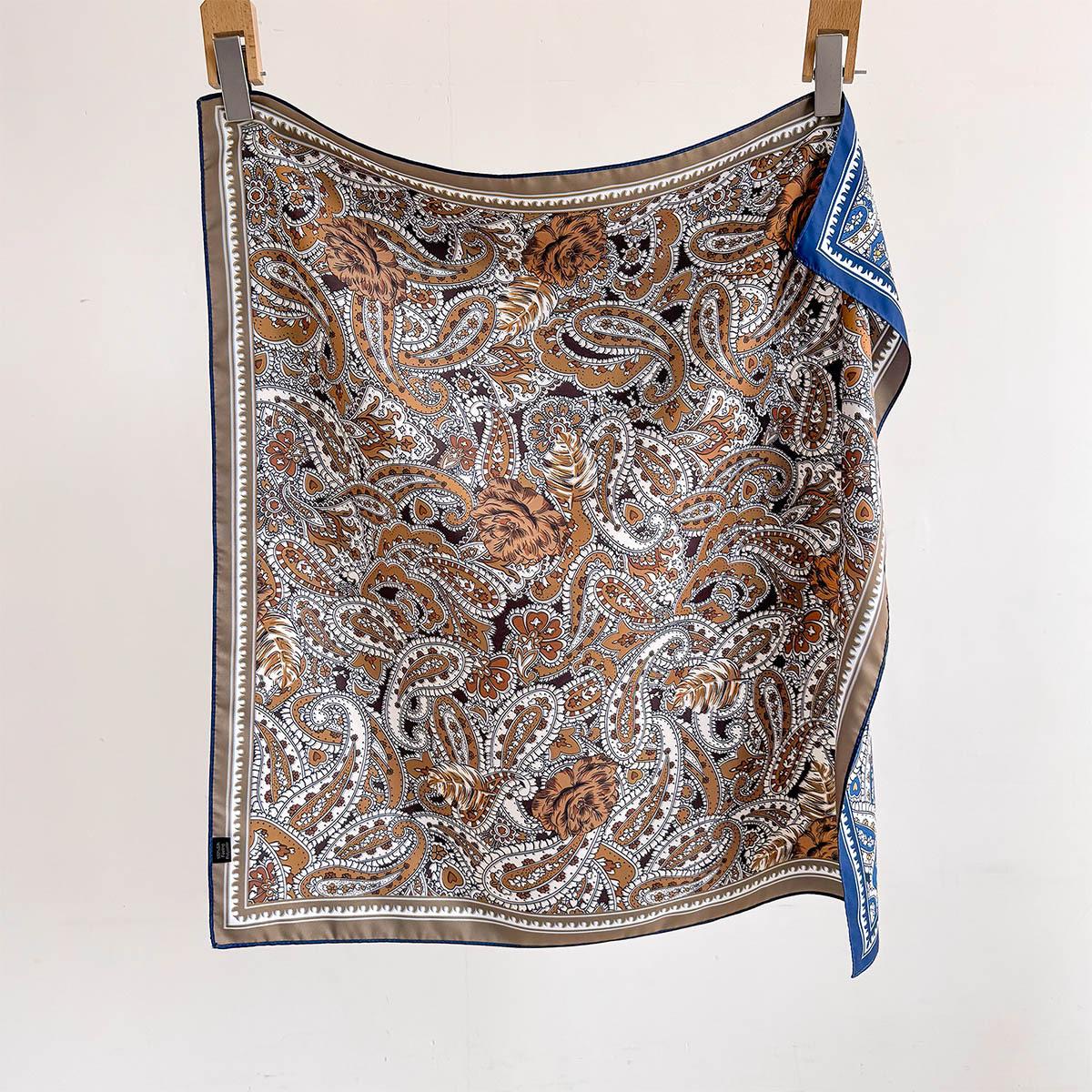 

1Pcs Luxury Imitation Silk Square Scarf Women‘s Double-sided Print Neckerchief Bandanas Foulard Paisley Hairbands Shawls Wraps