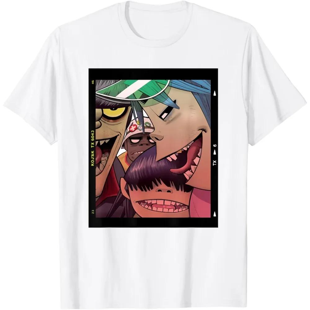 

Футболка Gorillaz Polaroid Slide Унисекс и Женская Хлопок Летняя Одежда Хип-Хоп Мода Футболка с Коротким Рукавом Уличная Мода Подарки для Фанатов S