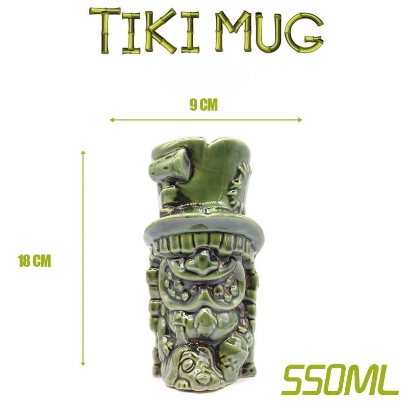 Tiki Bar Tiki MUG Keller Hawaii Cocktail Glass Martini Ceramic Mugs Creative Cup Easter Island Mugs Halloween Gift for Bar Tools