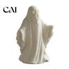 Halloween Party Supplies 3D Printed Ghost Statue Ornament, Funny Figurine, Minimalist Pleated Spooky Home Accents Cloak Sculpture for Tabletop