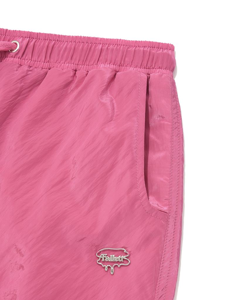 FALLETT Shine Shirring Pants Pink