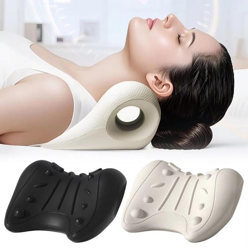 1Pcs Ergonomic Neck And Shoulder Massage Pillow Vertebrae Relax For Home Use Helps Stretch Cervical