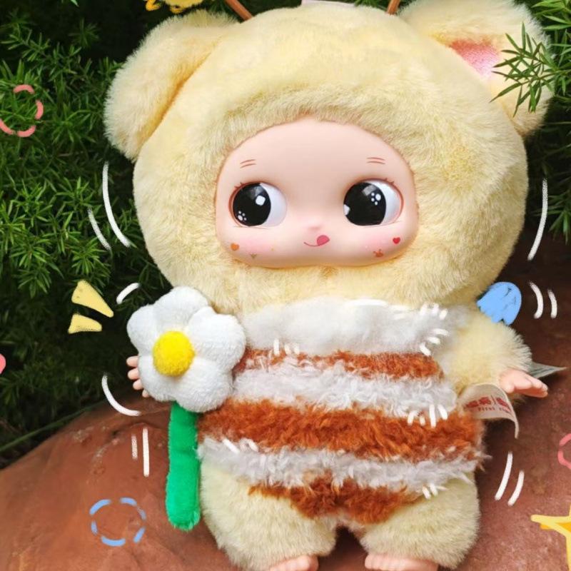 New Baby Three Spring Flower Plush Doll Blind Box Trendy Play Handmade Collection Characters Desktop Decoration Birthday Gift