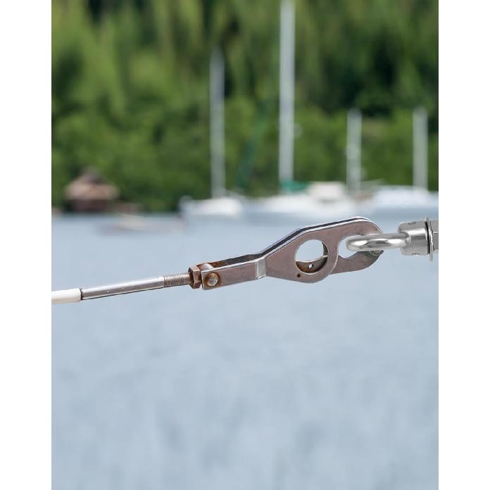 QWORK Machinery Eye Bolt with Shoulder, 5 Pack 1/2"x6" Long 316 Stainless Steel Marine Grade Thread Machinery Shoulder Lifting Ring Eye Bolts