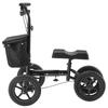 Folding Knee Scooter, Aluminum Steerable Knee Walker with Height-Adjustable Handlebar & Knee Pad, 12" All-Terrain Wheels, Dual Brakes, Leg Recovery