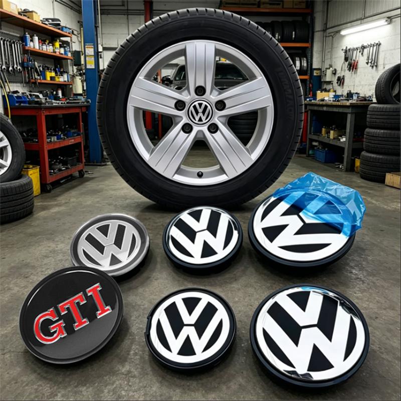 Emblems 4Pcs 55mm 65mm Car Wheel Center Hub Cap Covers Badge Rim Cover Emblem For Volkswagen VW Atlas Jetta Touareg Golf Polo GT gni9
