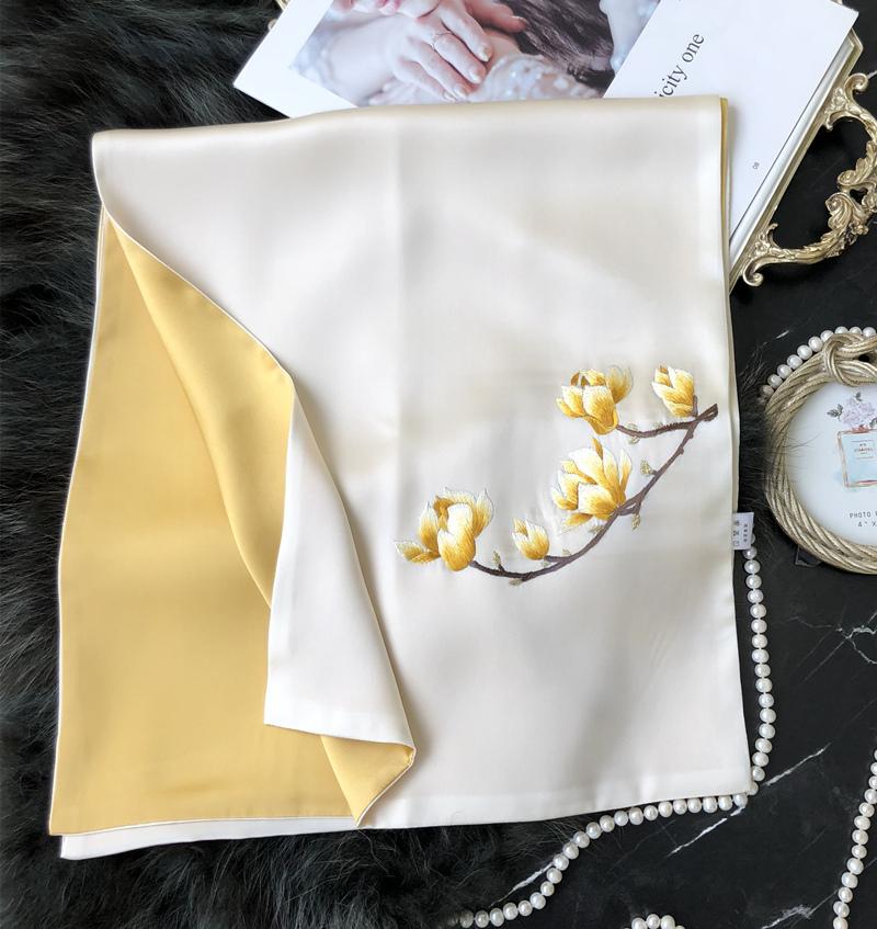 Real Silk Scarf Shawl   Suzhou Embroidered Fashion Elegant Pashmina Wrap Gift  Wife Mother Girlfriend Women  100% Silk Scarf