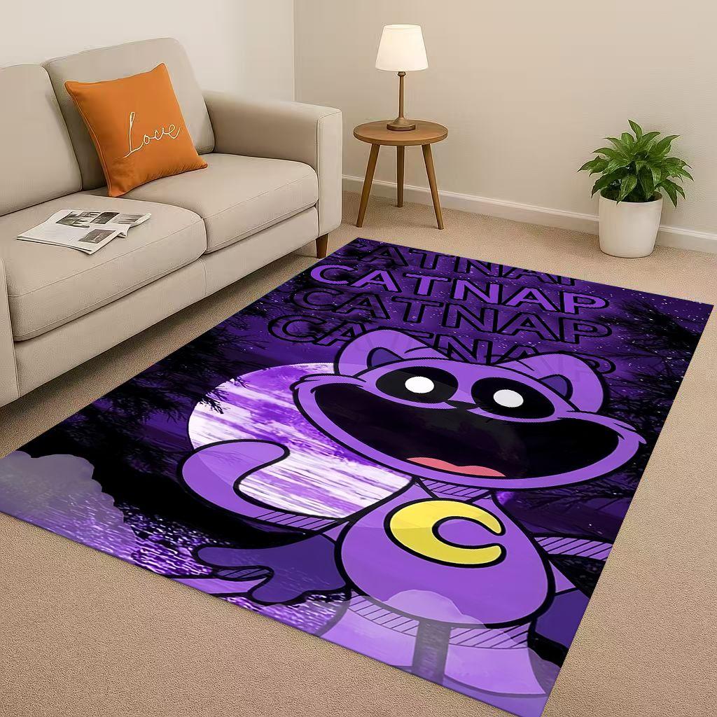 Klassische Cartoon S-Lachende C-Kreaturen Craftycorn Catnap Wohnzimmer Rutschfeste Teppichmatte Teppich für Schlafzimmer Sofa, Heimdekoration Fußmatte