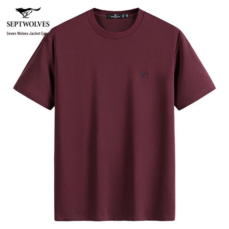Septwolves Men s 7A Antibacterial Cool Cotton Linen Round Neck T-shirt 175/92A