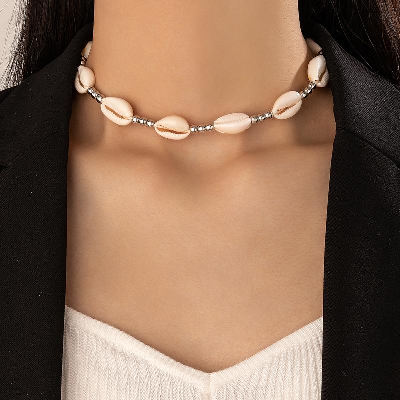 Artículo de Venta Caliente Múltiples Opciones Dulce Personalidad Collar Choker de Concha de Estrella de Mar para Mujer Joyería Vacaciones en la Playa Elementos Oceánicos Bijoux Hechos a Mano