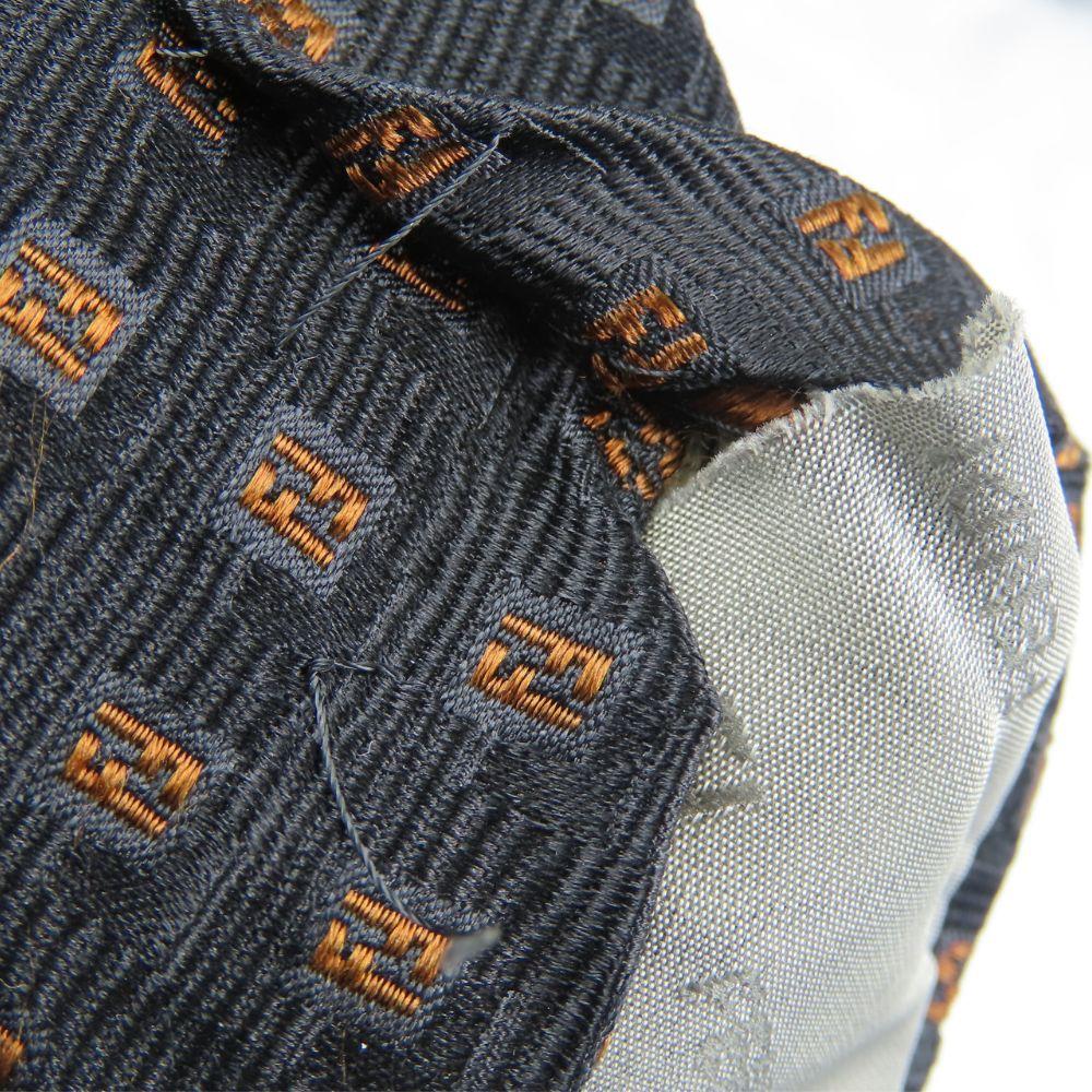 Used FENDI Tie Silk Black Brown