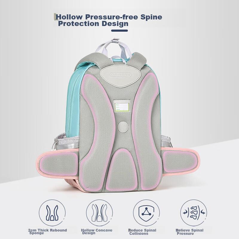 DR·KONG Elementary School Backpack for Girls 3rd-6th Grade Large Capacity Spine Protection Lightweight