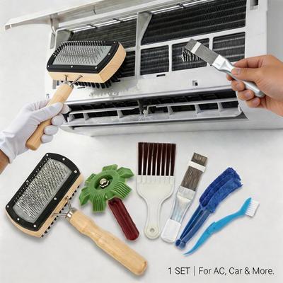 Air Conditioner Fin Cleaning Tool Home Cleaning Tool Coil Comb A/c Hvac Condenser Radiator Universal Folding Brush Cleaning Tool