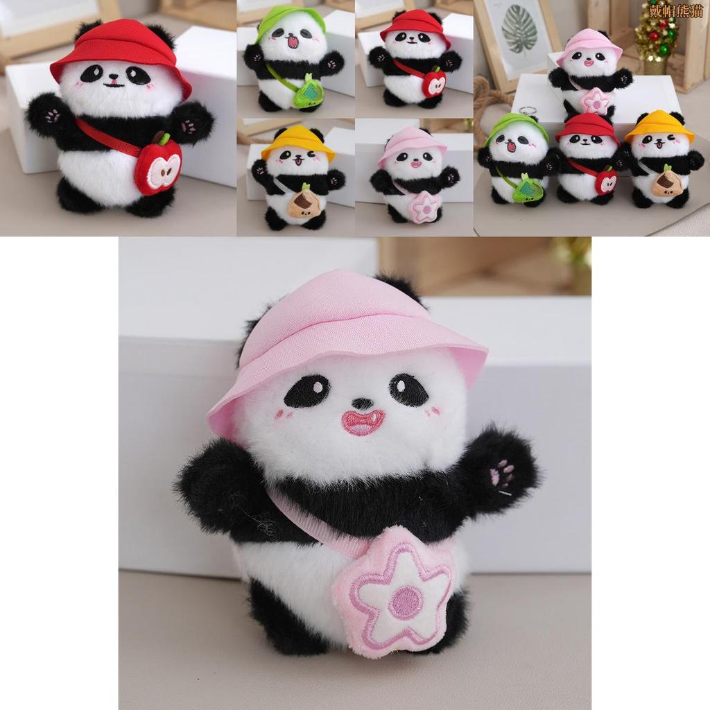 Entzückender Niedlicher Plüsch Panda Schlüsselanhänger Puppe Weiches Stofftier Rucksack Anhänger