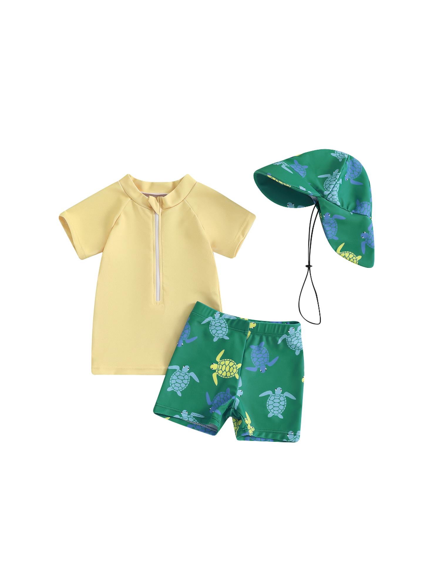 

Комплект детского купальника из трех частей со шляпой (Размеры от 0-6 месяцев до 2-3 лет) 6-12M