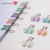 Creative Morandi Transparent Long Tail Swallowtail Plastic Office Clips for Document Storage
