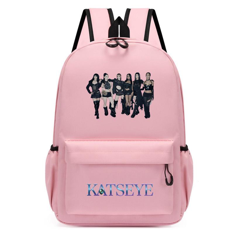 60123-15 Popstars KATSEYE Bedruckter Rucksack Schüler Schule Wasserdichte Tasche