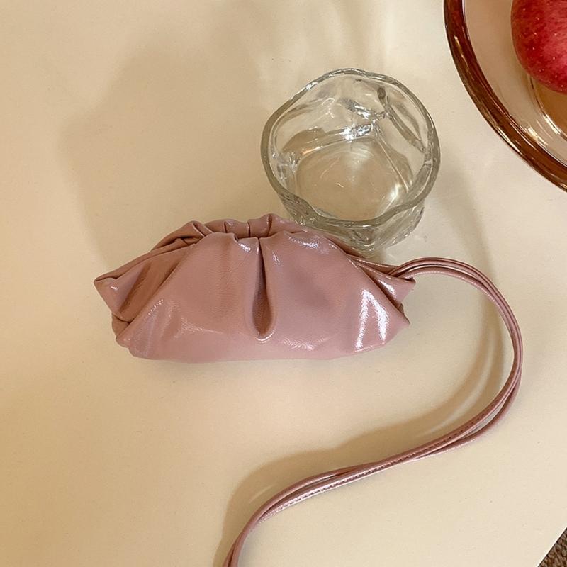 Dumpling Bags for Women Clutch Purses,Slings Bag Soft Pu Leather Cloud Handbag Ruched Shoulder Bag