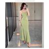 New Sexy Celebrity Slim and Skinny Hip Wrap Split Suspender Long Dress Dress Women's Dress Women's