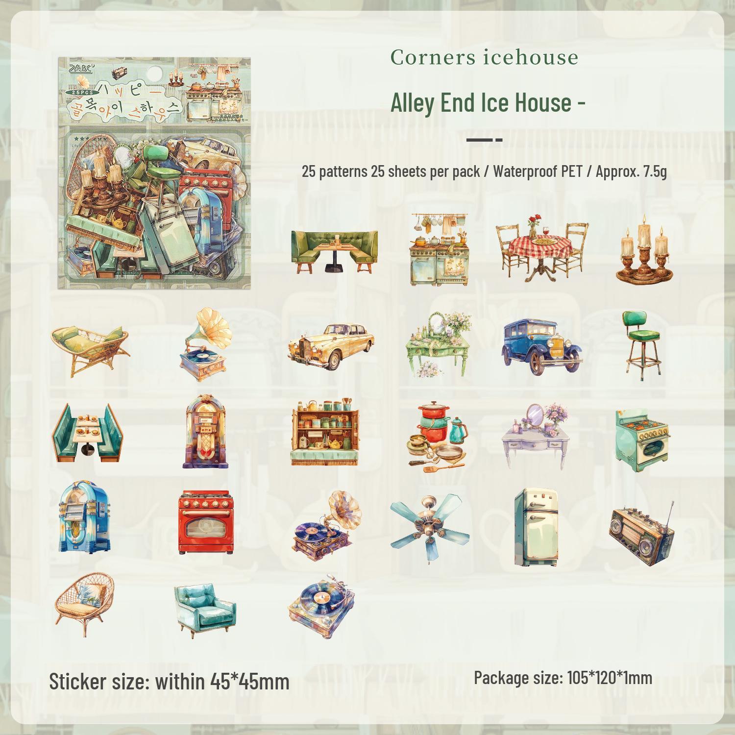 ZABC Kura Food Research Series Sticker Pack: Journal Decoration & Collage - 4 Styles