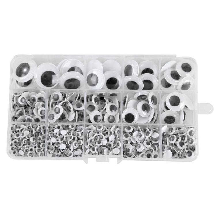 Safety Eye 600/900PCS Plastic Stuffed Doll Eye with Self Adhesive for Doll Toy