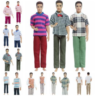 1 Set Doll Cltohes for Ken Dolls Men Trousers Shirts Casual Cool Men Clothes for 11.5 Inch 1/6 Doll Kid Toy Accessories