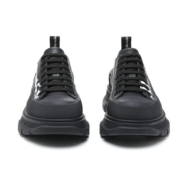 Alexander Mcqueen Chaussures à Lacets 'Black White' avec Semelle Graffiti Slick 711108WIAT61070