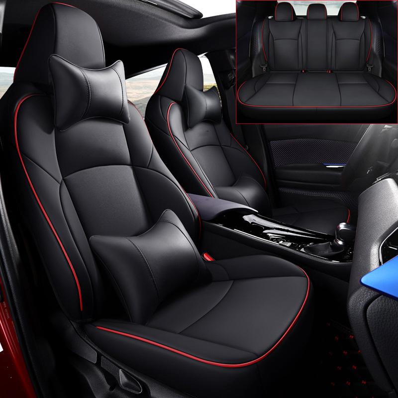 Whole Set Of Front Rear All Car Special Seat Covers For Toyota CHR 2018-2025 Waterproof Protective PU Leather Accessories