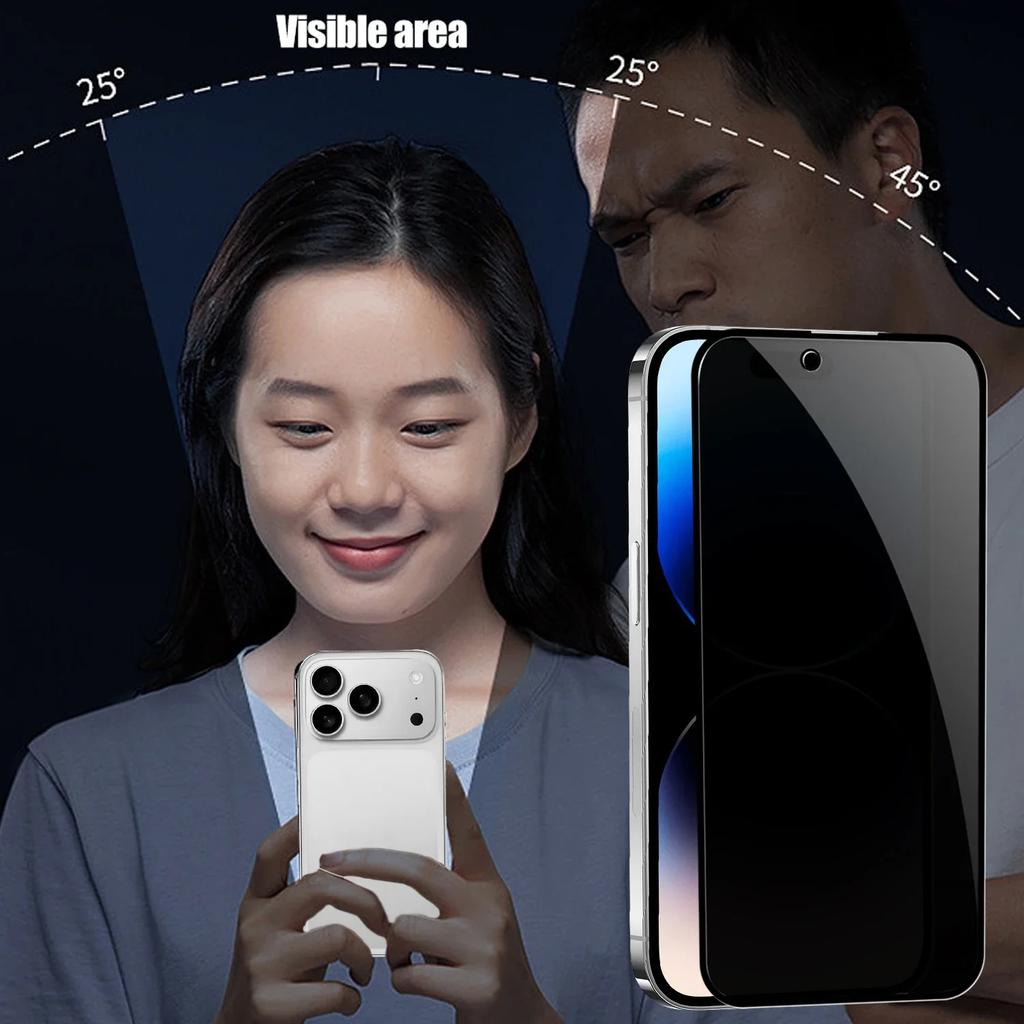 3 Stück Blickschutz-Displayschutz für iPhone 17 Pro Max gehärtetes Glas Datenschutz-Schutzfolie für iPhone 17/17Pro/17Air 2025