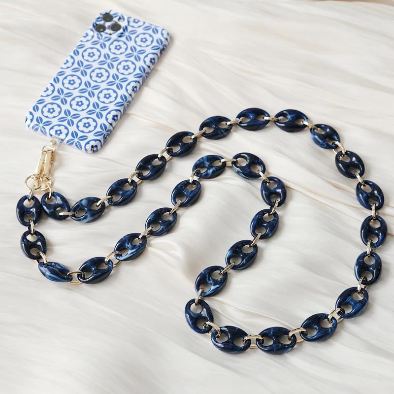 New Phone Accessory Cellphone Parts Chain Anti Lost Universal Cute Metal Shoulder Neck Crossbody Phone Strap Case Holder Chains