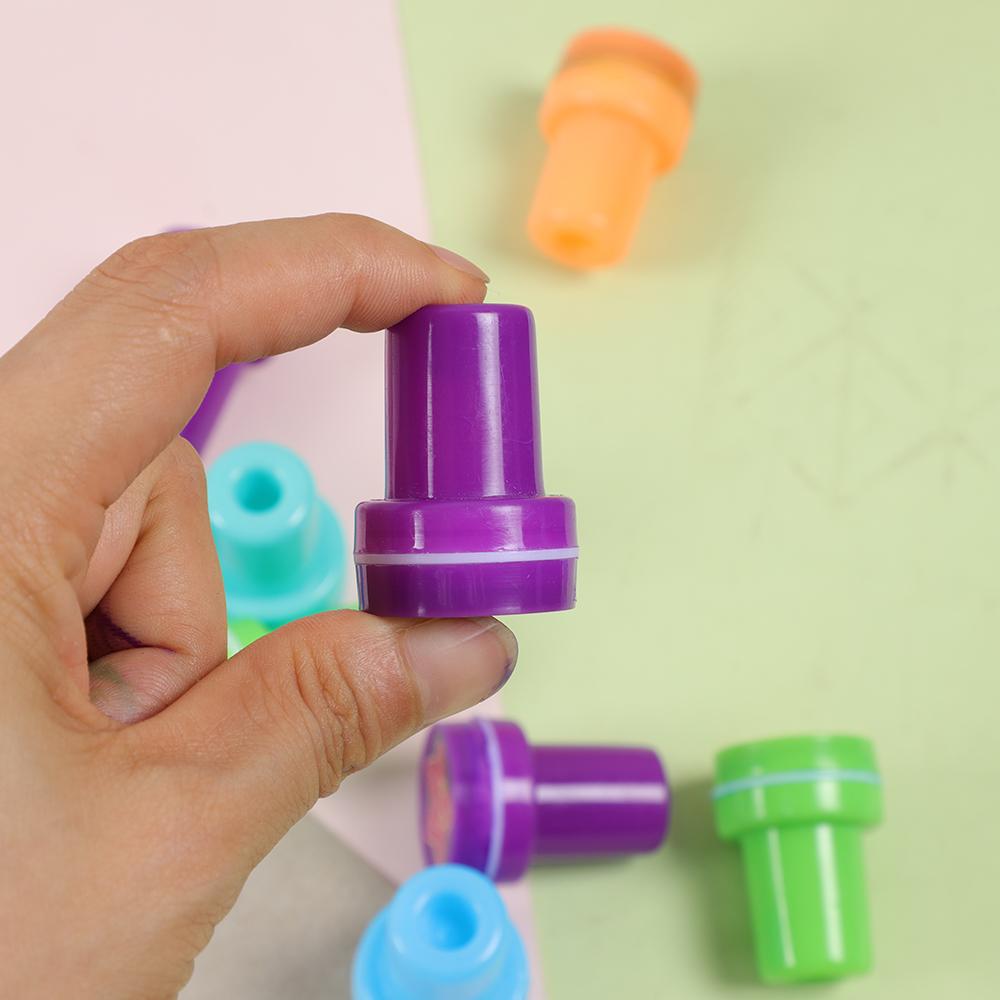 10pcs Assorted Stamps Kids Self-ink Stamps Children Toy Stamps Smiley Face Seal Scrapbooking DIY Painting Po Album Decor