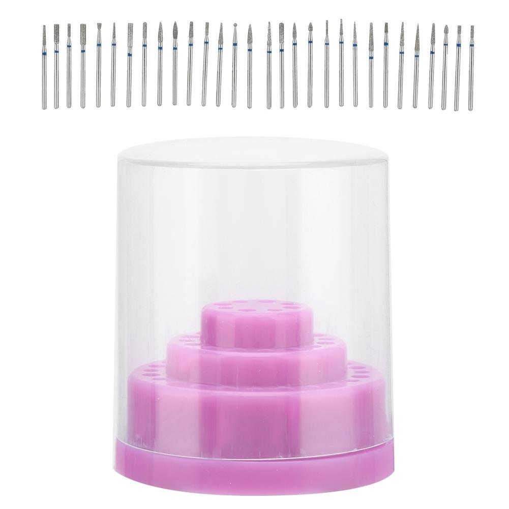48 Slots Nail Drill Bit Case Holder Manicure Tool Organizer Display Stand