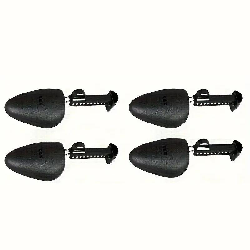 1/2pair Unisex Black Adjustable Plastic Shoe Trees, Pu Leather Shoe Lasts, Sports Shoe Shapers, Shoe Stretchers, Shoe Covers.