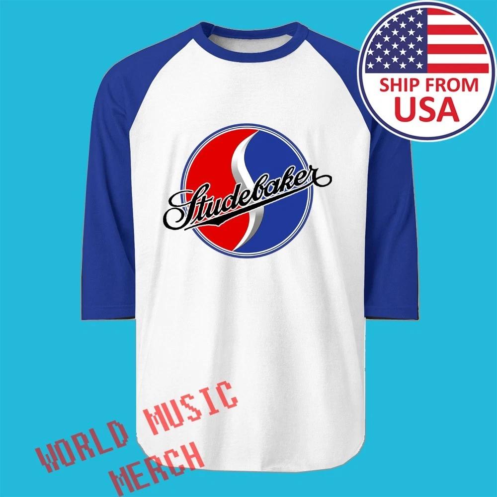 Studebaker Classic Car Men s Raglan Blue Size S to 2XL S