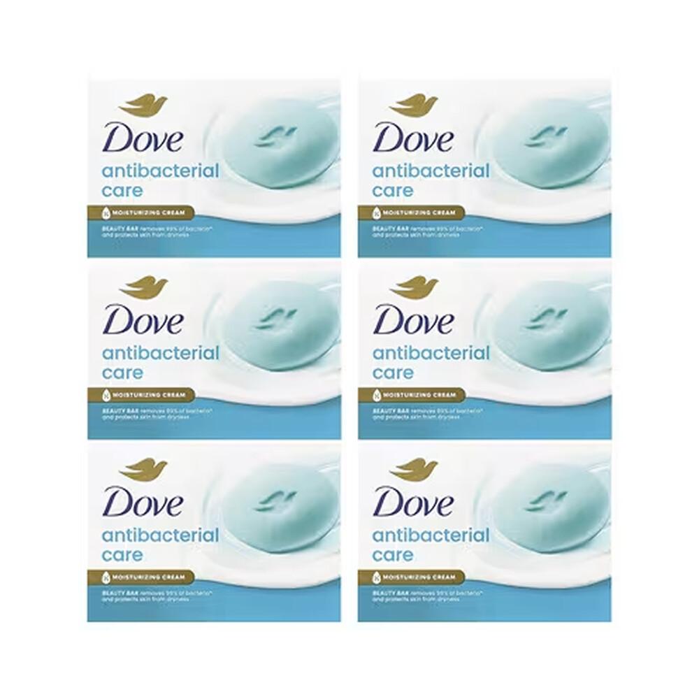 Dove Antibacterial Beauty Bar Soap, 90g Each, Pack of 6 90g - 6 ea