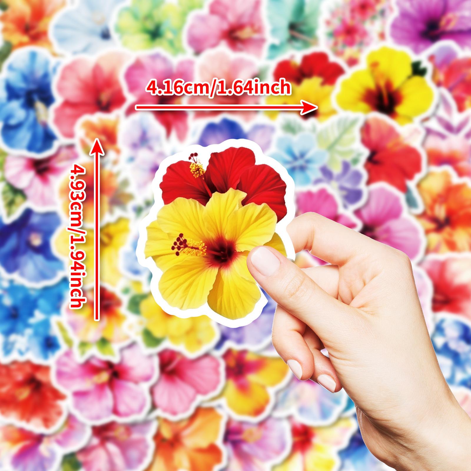 

50 Разноцветных Цветов Смешивай и Сочетай Граффити Наклейки Сделай Сам Тяга Багаж Скейтборд Украшение Водонепроницаемые Наклейки