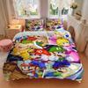 Super Mario Bros Adventure Print 3Pcs Bedding Setduvet Cover With 2 Bedropillowcase Home Birthday Gift