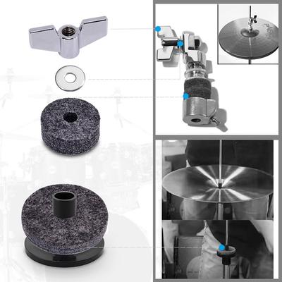 18pcs Drum Accessories Set Black Drums Replacement Felt Set Musical Instrument Accessories
