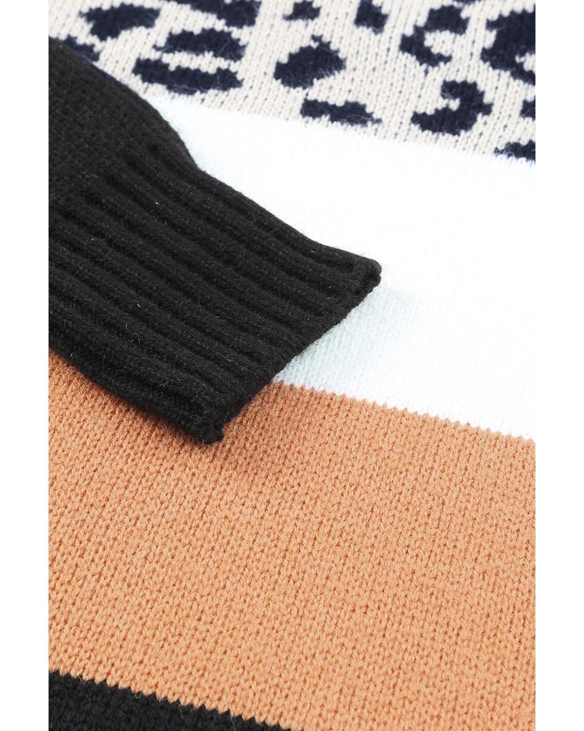 Azura Exchange Color Block Long Sleeve Sweater