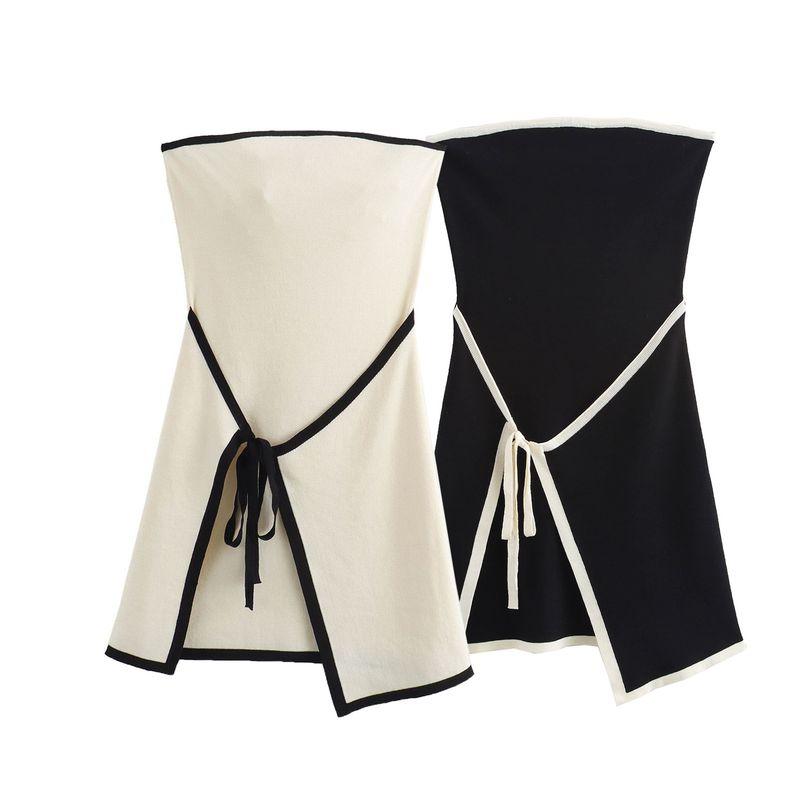 Kaslead New Arrival Women's Clothing Fashion Style Fashion Silm Knitting Tube Top Dress Apron