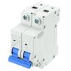 Uxcell 1pc Miniature Circuit Breaker 2P 10A AC 110V DZ47-63 DIN Rail Mount Cut Switch Circuit Breaker Protection Thermal Magnetic Trip Short Circuit