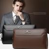 Men's Lychee Pattern Business Clutch Bag with Lock Anti-theft Bag
