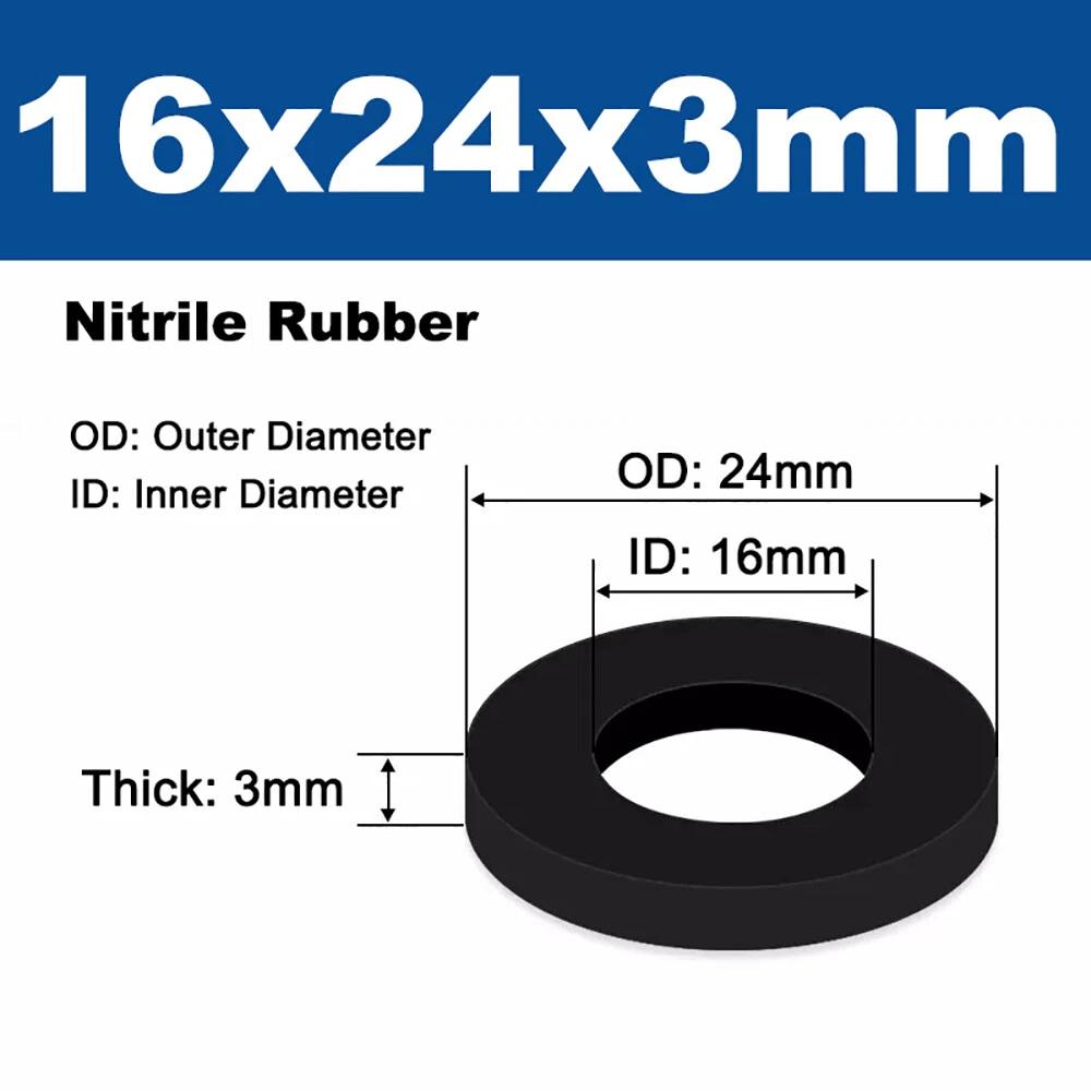 1/8" 1/4" 3/8" 1/2" 3/4" ~ 2" BSP NBR Nitrile Rubber Washing Machine Shower Hose Washers Gaskets SealsWasher Thick 1.4mm-3.5mm
