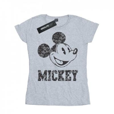 Womens/Ladies Mickey Mouse Laces Cotton T-Shirt