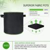 Vegetable/Flower/Plant Grow Bags 2/3/5/7/10 Gallon Thickened Non-Woven Grow Bags Aeration Fabric Pots with Handles Flower Pot