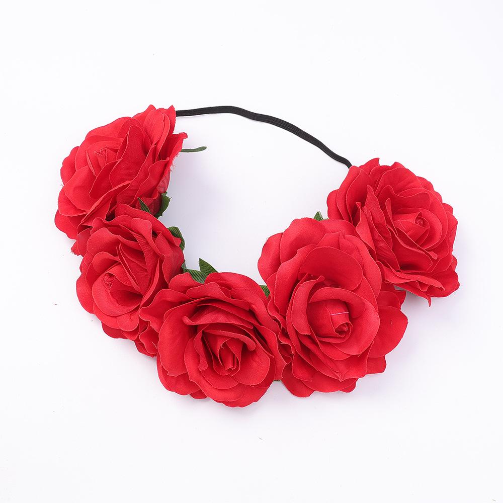 Bohemian Rose Wreath Headband for Halloween Party